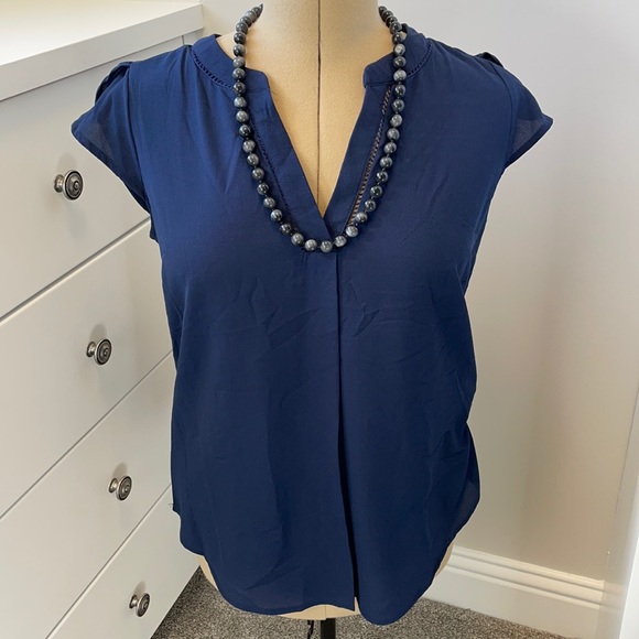 mandee Tops - Navy Blue T Shirt